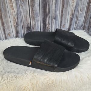 Allen Edmonds Black Leather Slides Size 11D